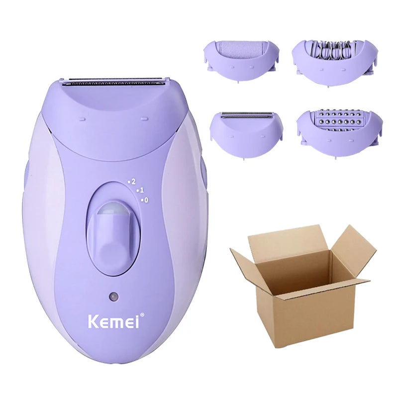 Kemei 6037 Lady Epilator 4 in 1  Women Shaver Female Shaving Machine Body Care