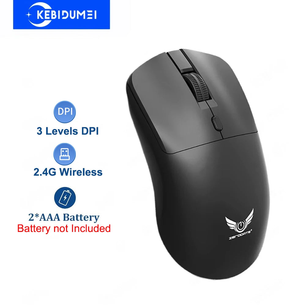 KEBIDUMEI 4 Buttons 2.4G Wireless Mouse 3 Levels DPI Gaming Mouse Optical