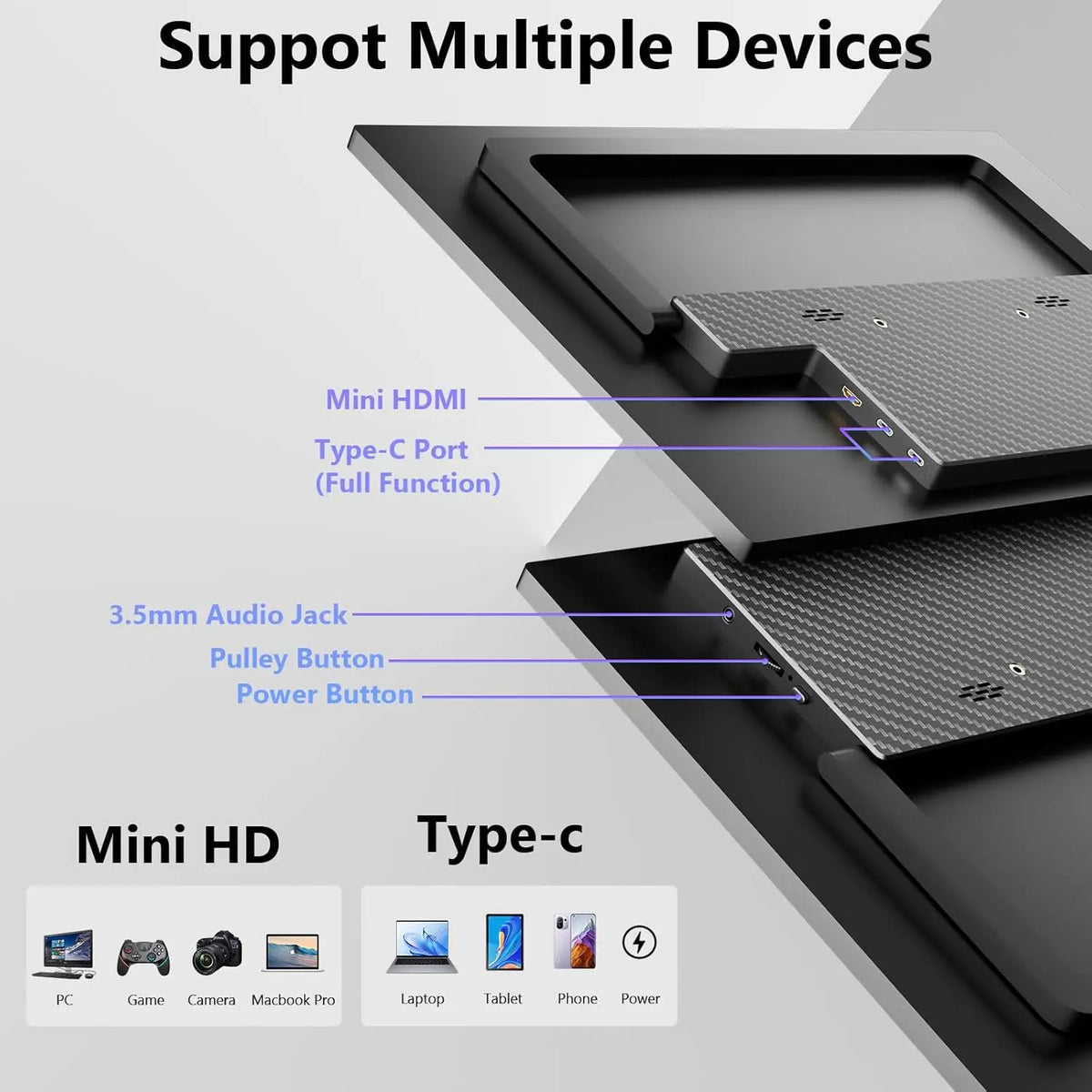 XAITH  UCKY 14/16-Inch Portable Touch Monitor 1200P HDR 16:10