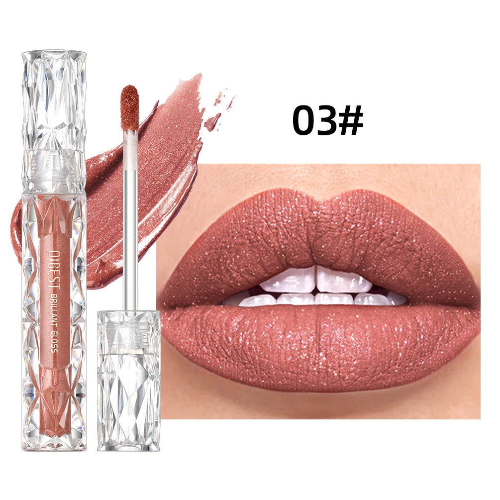 QIBEST Waterproof Diamond Shimmer Glitter Lipgloss