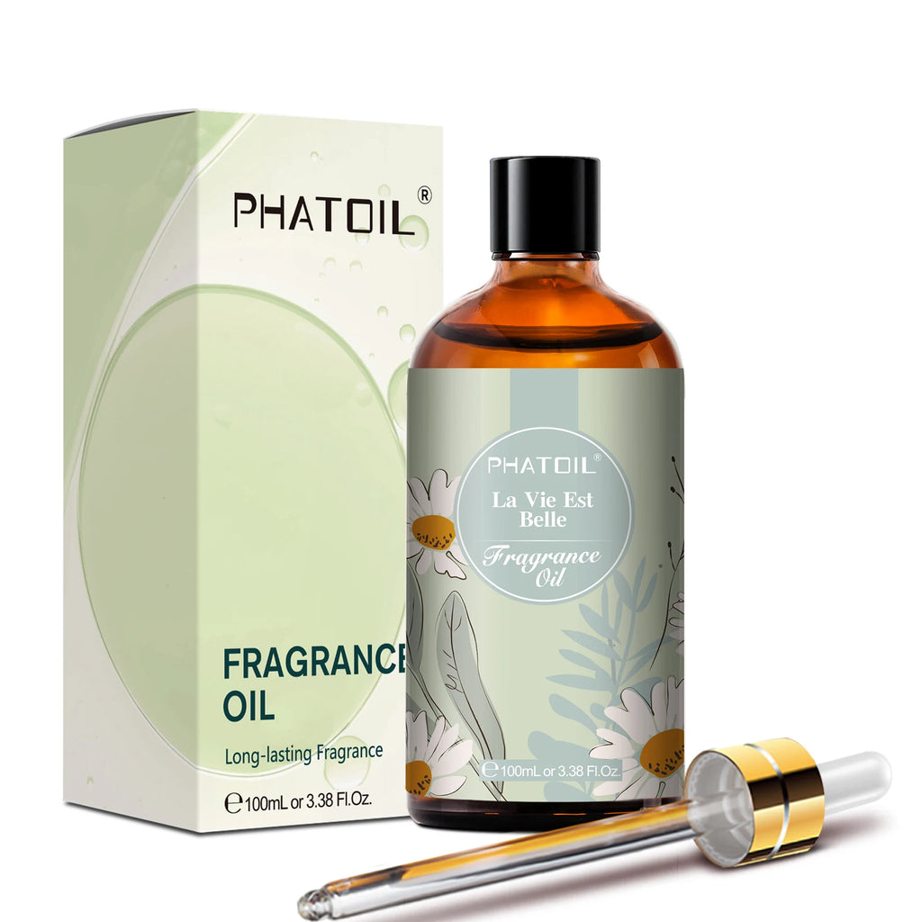 PHATOIL 100ml Fragrance Oil Coconut & Vanilla Bubble Gum Sea Breeze White Musk Aroma Fragrance Oils For Candles Soap Making