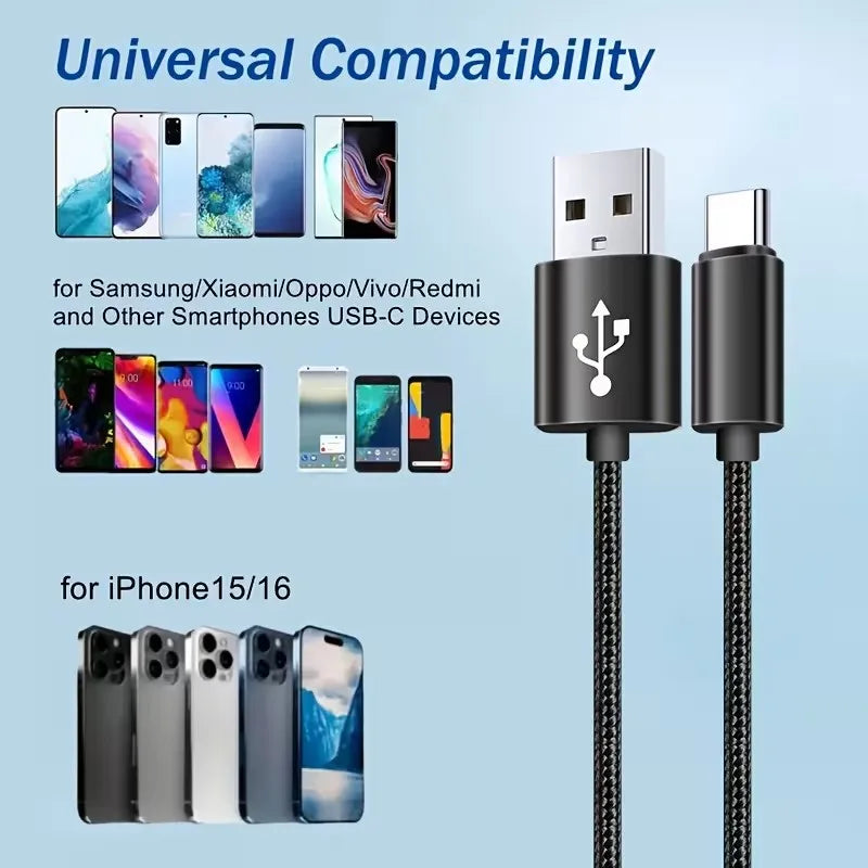 Type C USB Fast Charging Braided Cable