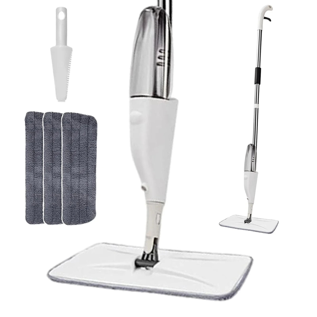Spray Mop Rotating with Refillable Bottle Washable Microfiber Pad Wet Mops
