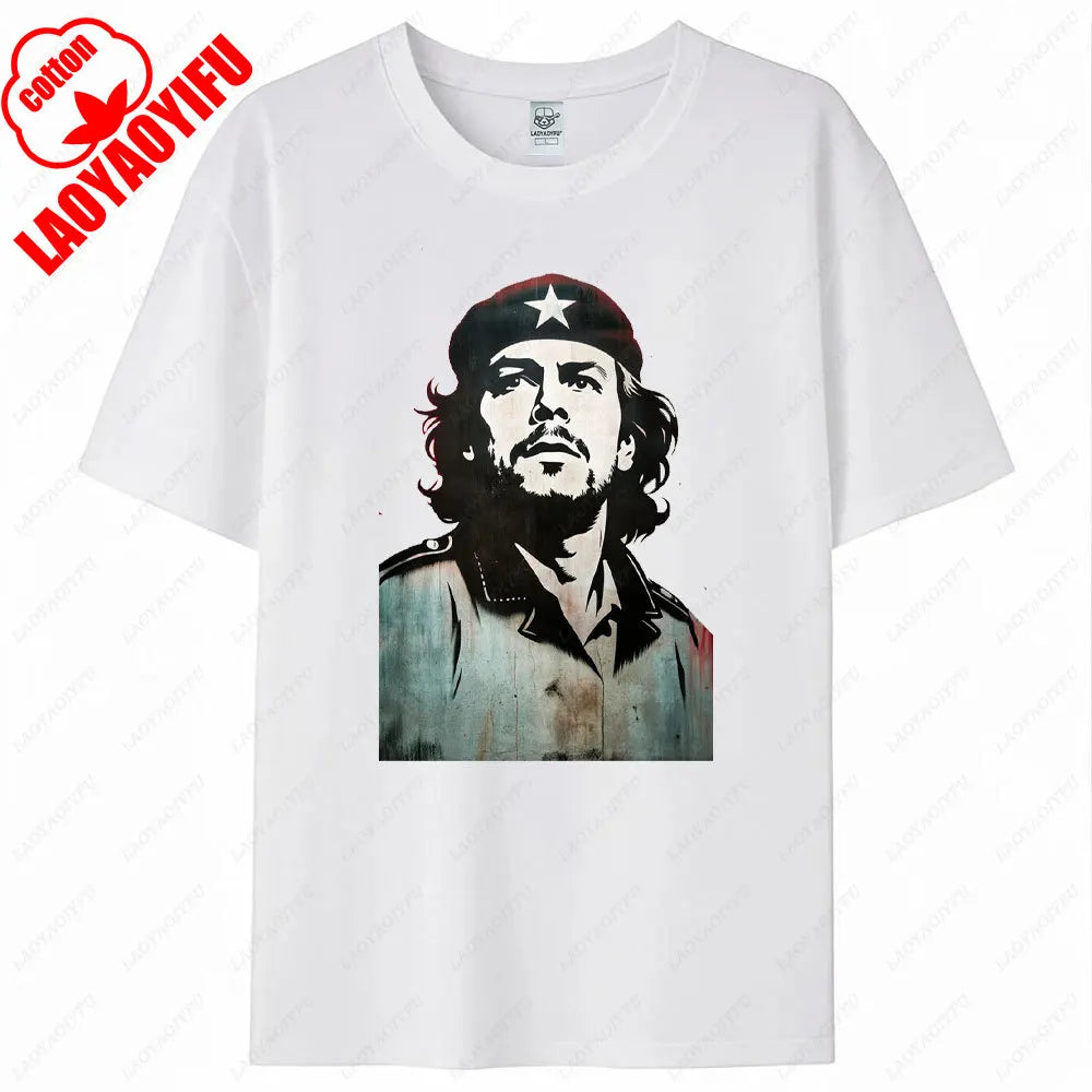 Che Guevara Shirt Rebel Cuban Shirt Guerrilla Revolution TShirt Casual Short Sleeve Men High Quality Tee Cotton Loose Tops
