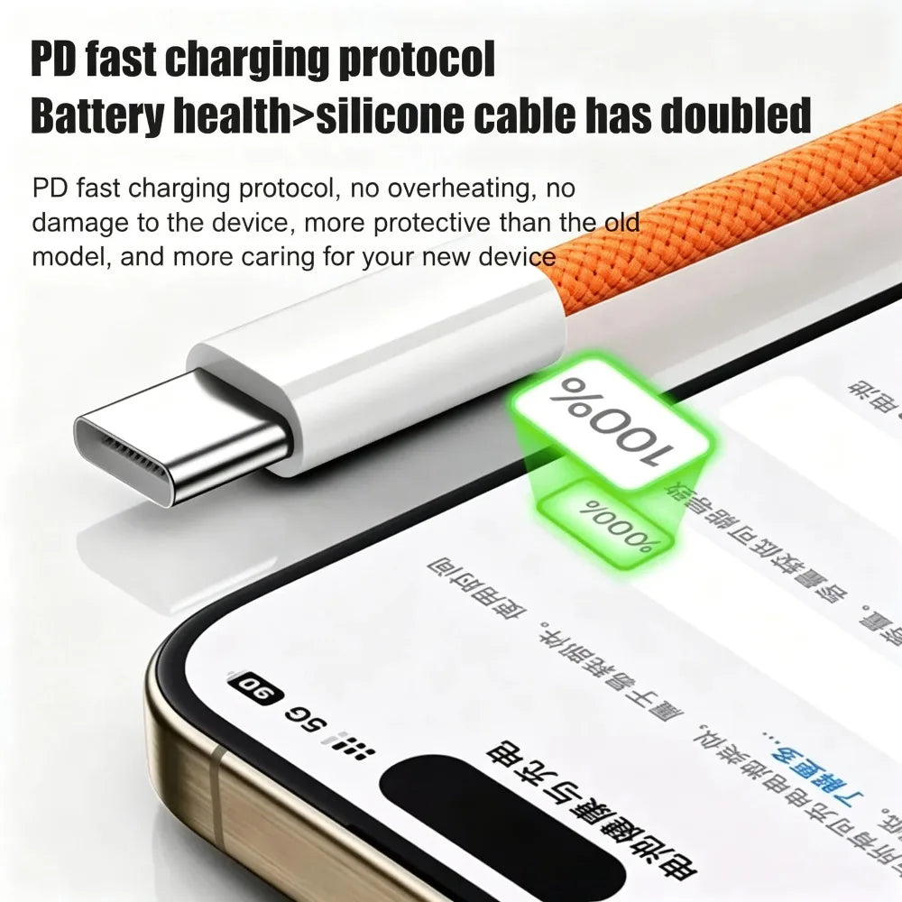 5PCS USB A Cable to USB C 240W Fast Charging