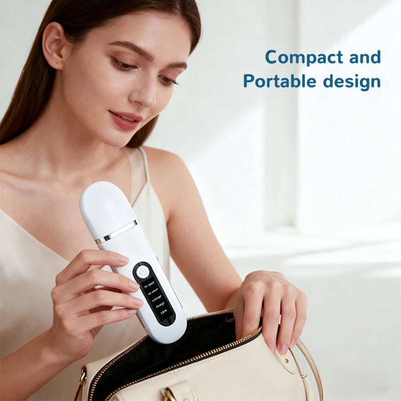 Lady Care Ultrasonic Skin Scrubber 4 in 1 Ion Import Export Facial Cleansing Spatula