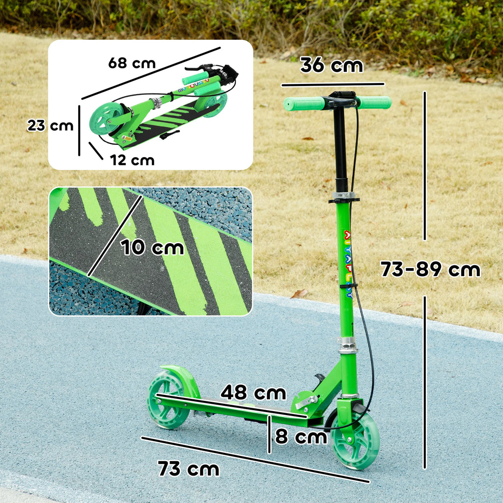 AIYAPLAY Scooter Children Folding with Adjustable Handlebar Height 2 Luminous Wheels