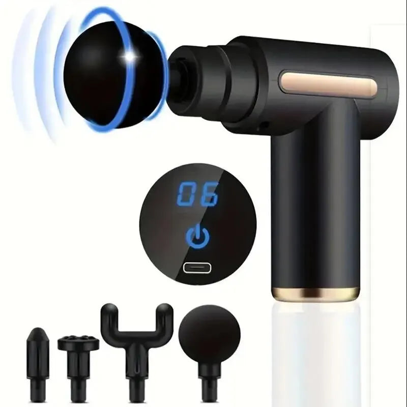 6/99 Speeds Massage Gun Deep Tissue, Back Massager Gun for Athletes Muscle Massage Gun for Body with 4/8 Massage Heads