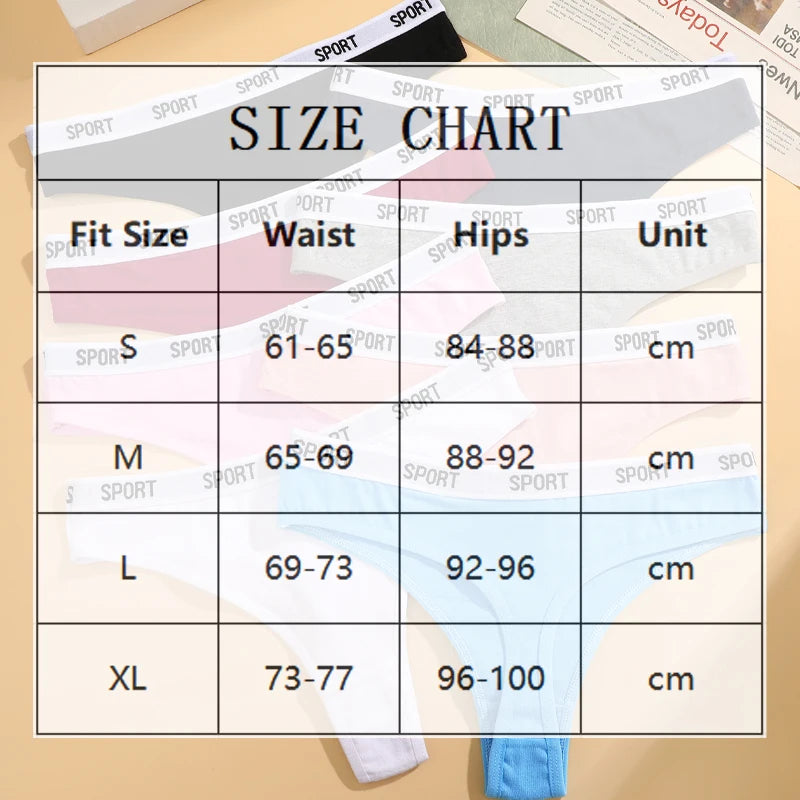 3Pcs/Set Seamless Cotton Panties For Women Soft Letter Embroidered G-strings Underwear S-XL Female Breathable Sexy Lingerie 2026