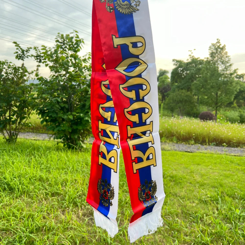 2026 USA MexicoNetherlands scarf flag  14x135cmDouble-sided Printed Satin Iraq  Haiti France scarf flag
