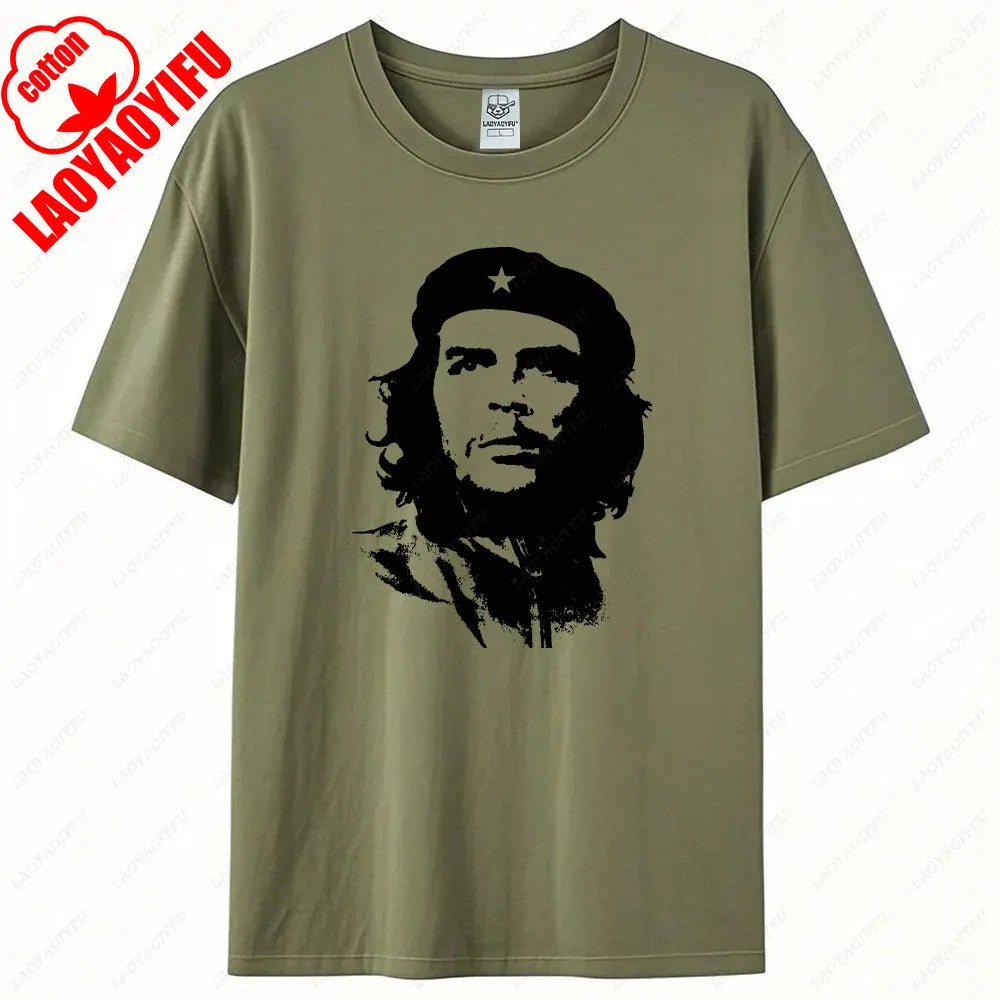 Che Guevara Shirt Rebel Cuban Shirt Guerrilla Revolution TShirt Casual Short Sleeve Men High Quality Tee Cotton Loose Tops