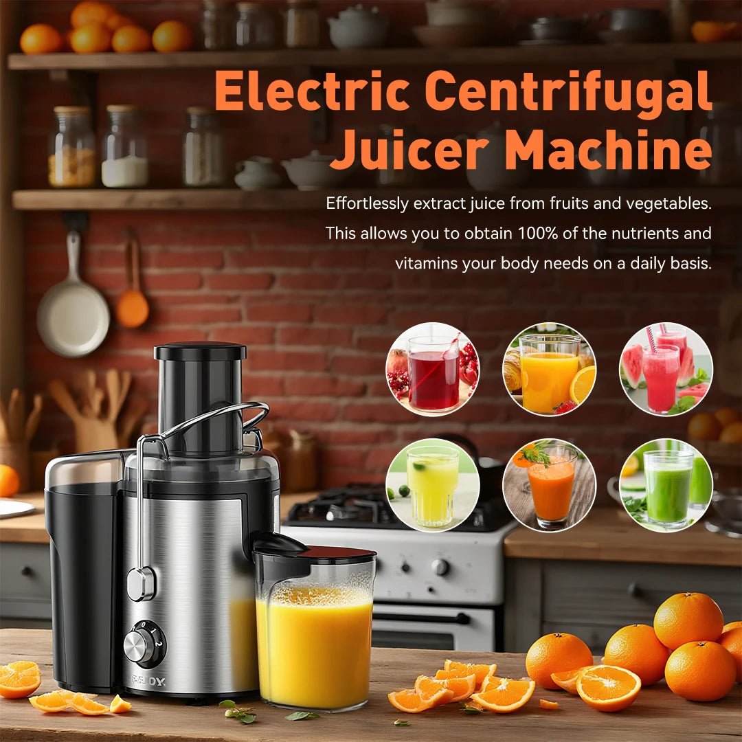 Sejoy Compact Fruits Juicer,Juice Extractor Machine Multiple Safety