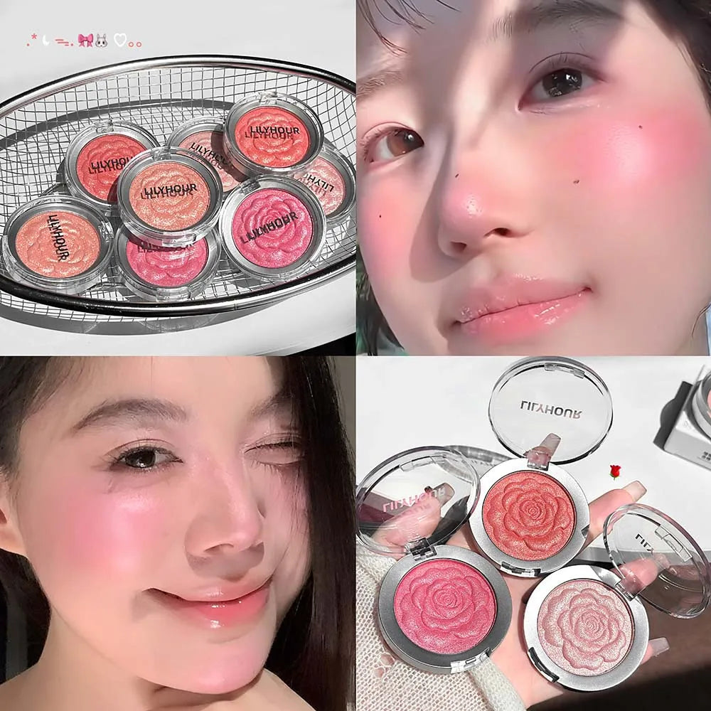 Monochrome Blush Face Shimmer Petal Blusher Palette Highgloss Mashed Potato Contour Makeup Rouge Women Beauty Cosmetics Palette