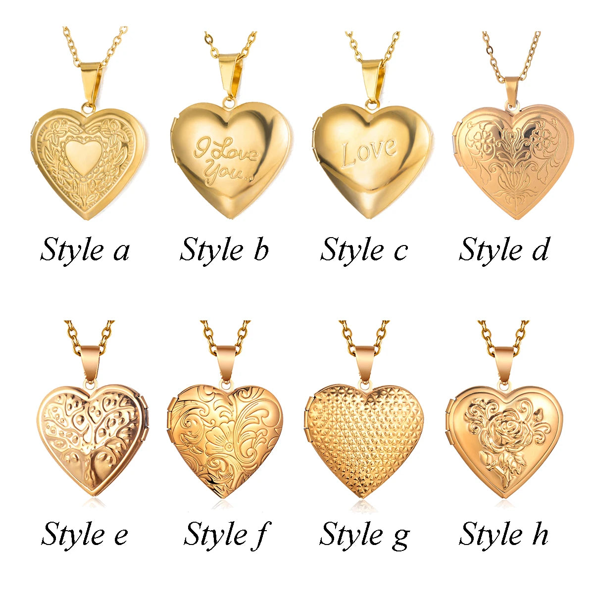 Fashion Stainless Steel Love Heart Locket Pendants Can Place Photos Necklace For Friend Family Customized Jewelry Gifts