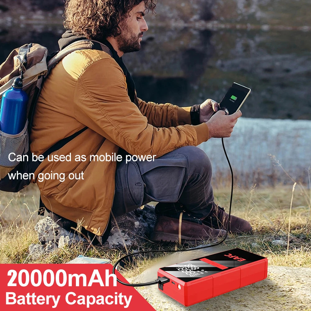 EAFC 4000A Peak Car Jump Starter 150PSI Air Compressor Newly Upgraded 4-in-1