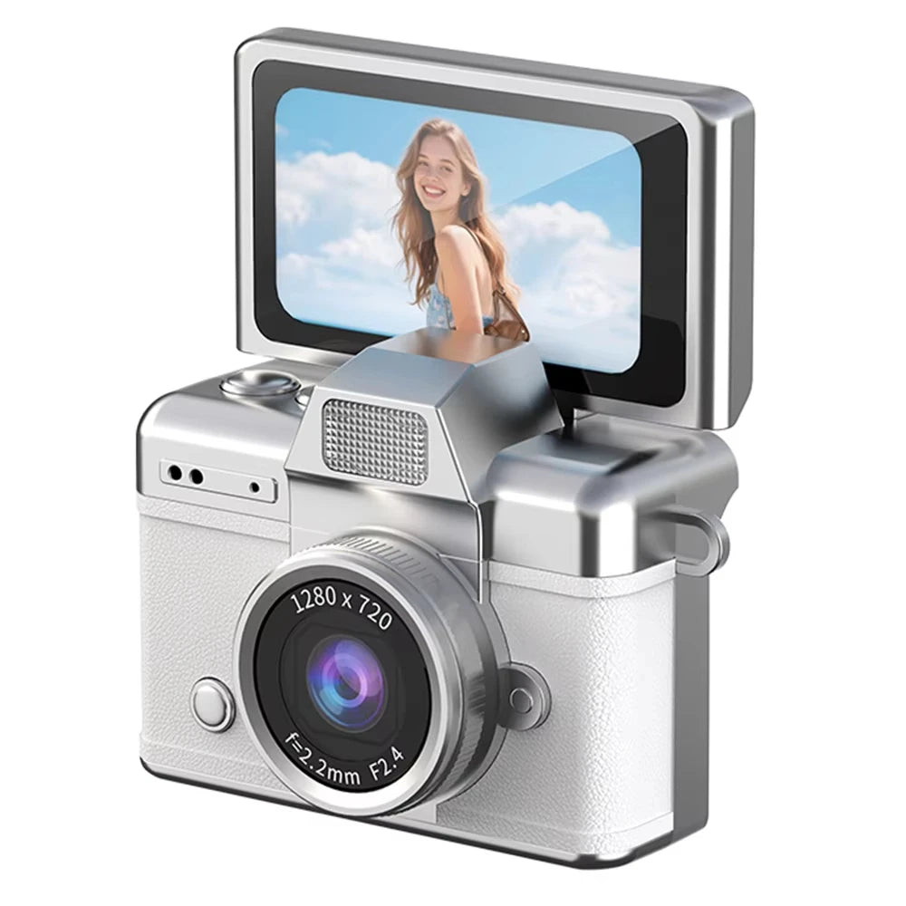 Ourlife Thumb Keychain Camera 1.47 Inch Flip Screen Retro CCD Mini Digital Camera HD Very Small Camcorder Video Recorder