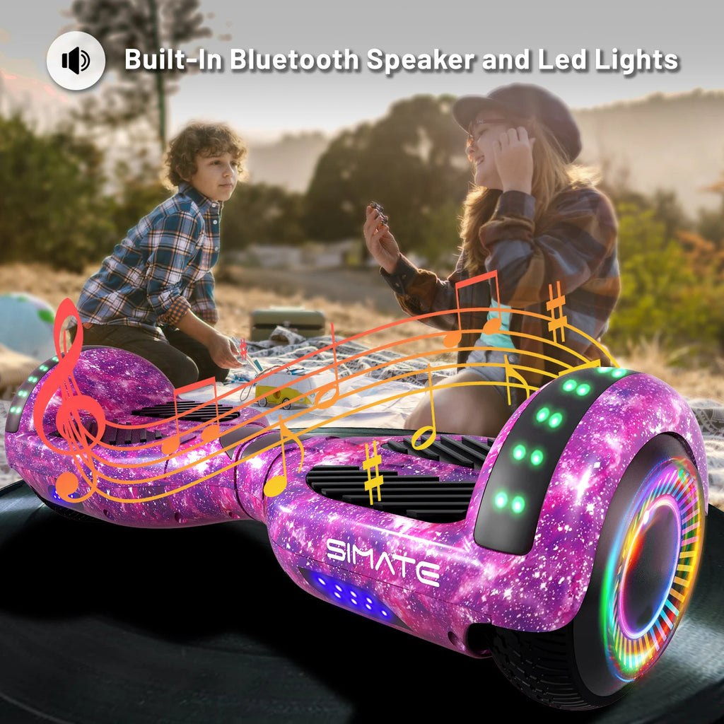 SIMATE P6 Hoverboard, 6.5" Self Balancing Scooter