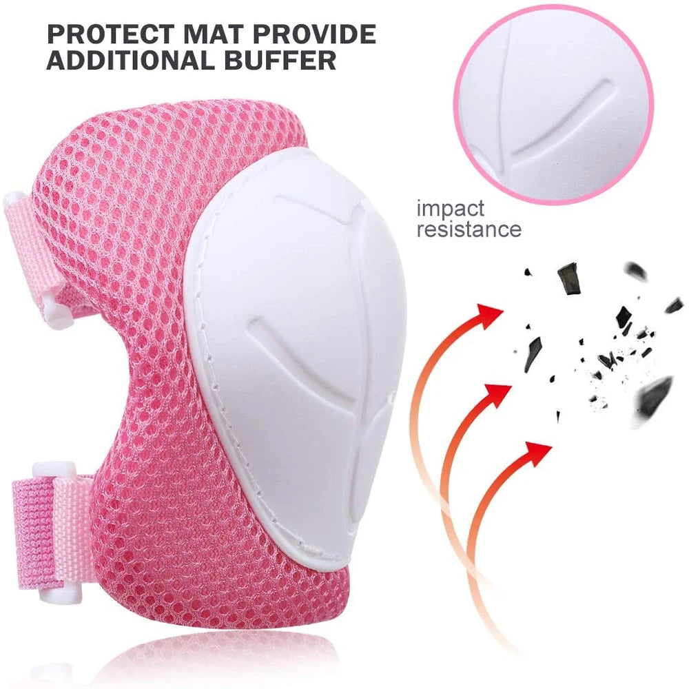 6PCS/Set Kids Knee Pads Elbow Pads Wrist Guard Protective