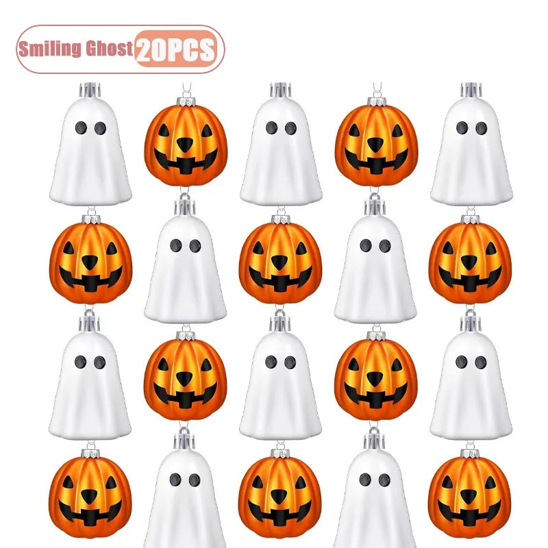 20-80pcs Halloween White Ghost Pumpkin Ball Hand