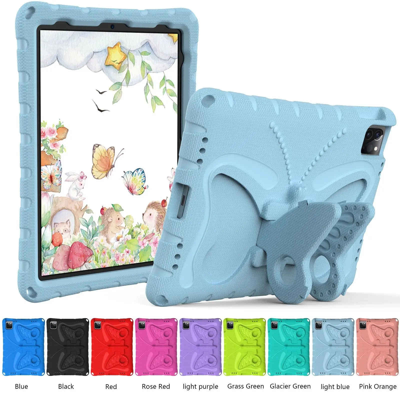 EVA Kids Case for iPad Pro 11 12.9 13 Cover iPad 10.2 10.9 7 8 9 10th 11th A16  2025 Shell iPad Air 4 5 6 Mini 1 2 3 Stand Cases