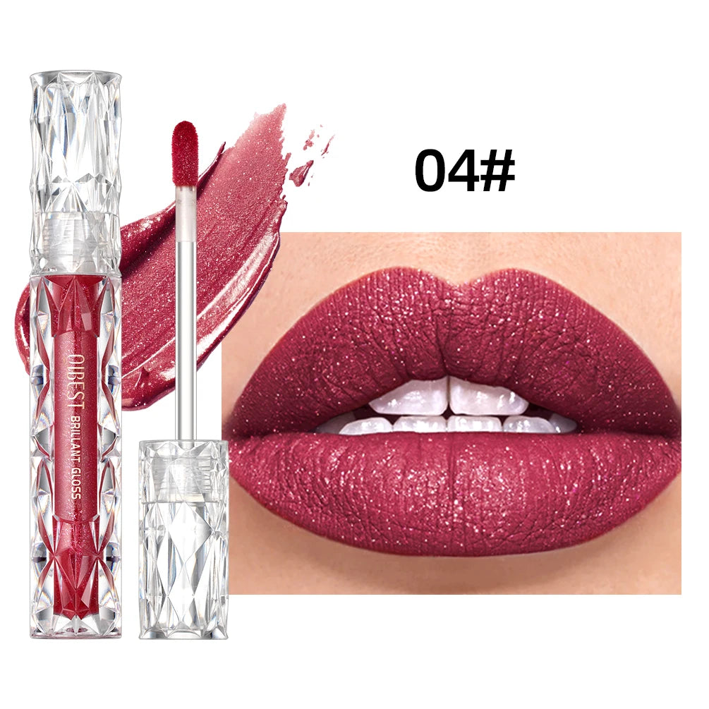 QIBEST Waterproof Diamond Shimmer Glitter Lipgloss