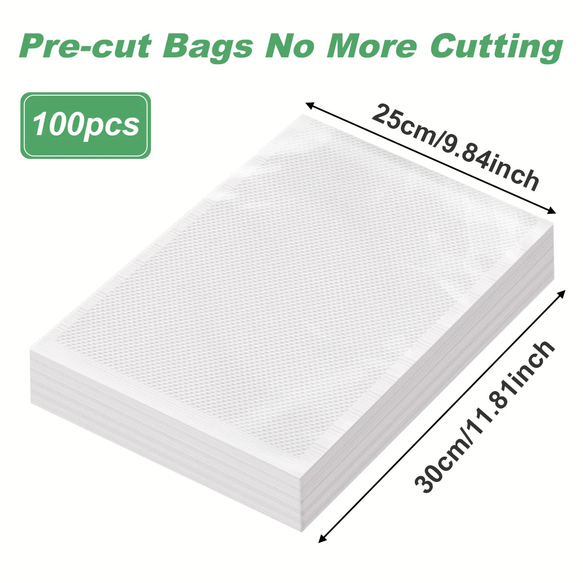 Vacuum Sealer Bags, Food Storage Pouches, Freshness Preservation for Kitchen, Compatible with Vacuum Sealer Machine Accessories