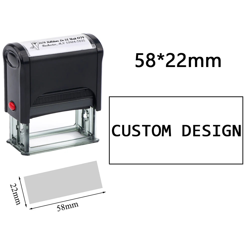 Customize LOGO Self-Inking Stamp Rubber Kit Self Ink Dial Seal Business Number Monogram Printing Stamp Multiple Ink Color Option
