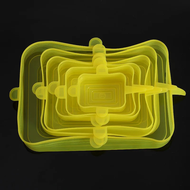 6pcs/set Silicone Covers Adaptable Silicone Lids Silicone Caps for Food