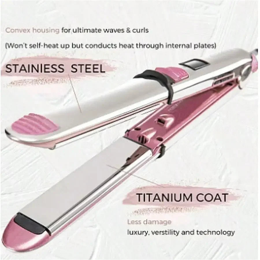 2-in-1 Hair Straightener and Curler, 1 Inch Professional Ceramic Ionic