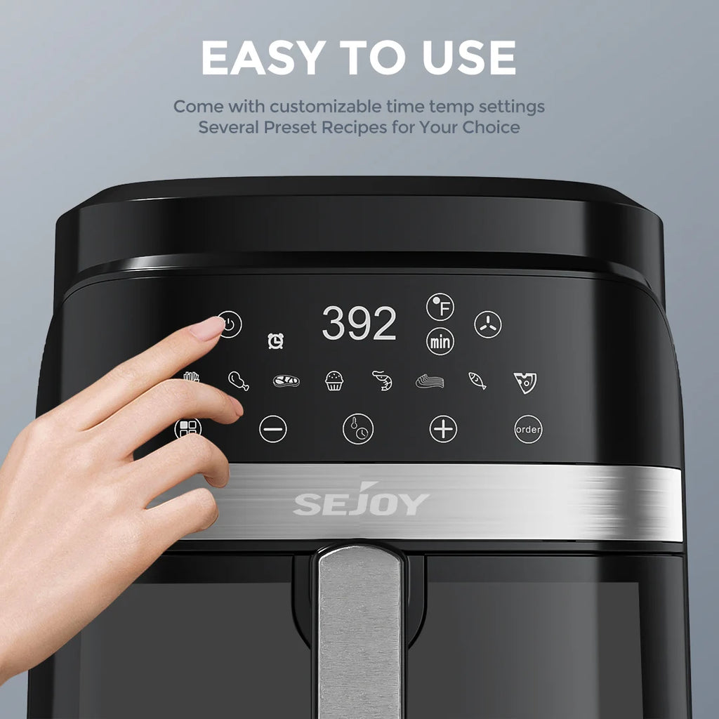 Air Fryer 8-in-1,6 Quart Electric Hot Fryer Oven Oilless Cooker.