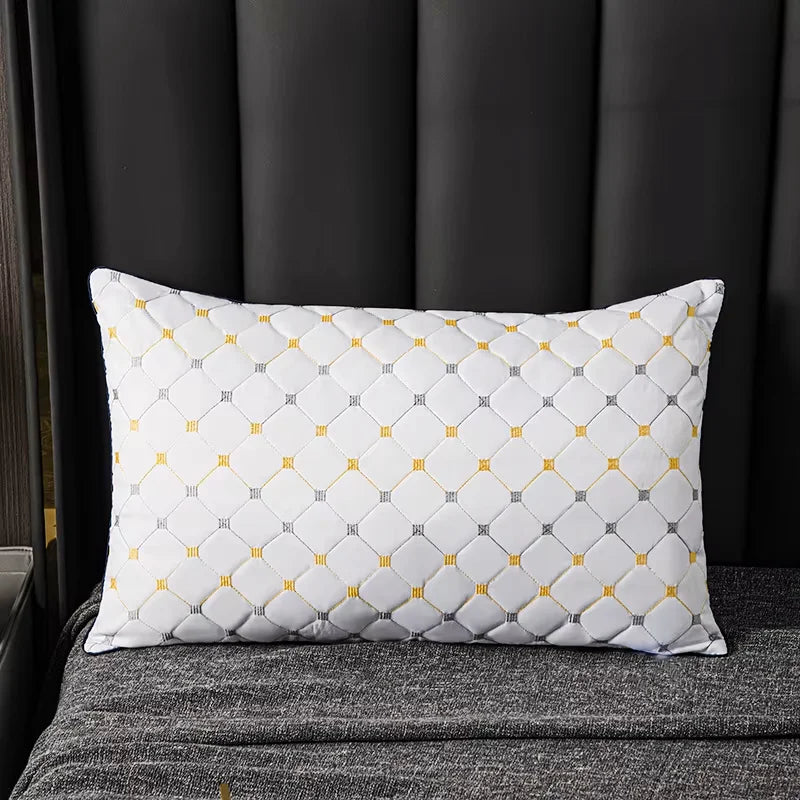 Washable Cotton Hotel Pillow Core Pillow for Cervical Spine Support and Comfort Ideal for Home Office Travel Dorm Bed Nap Pillow