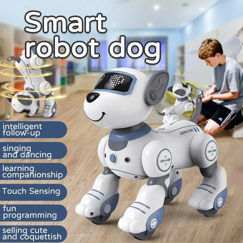 Interactive RC Robot Dog, Programmable Auto-Following Electronic Pet,
