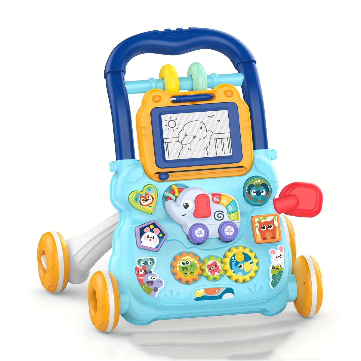 Baby Walker Trolley Early Educational Learning Walking Pushing Wheel
