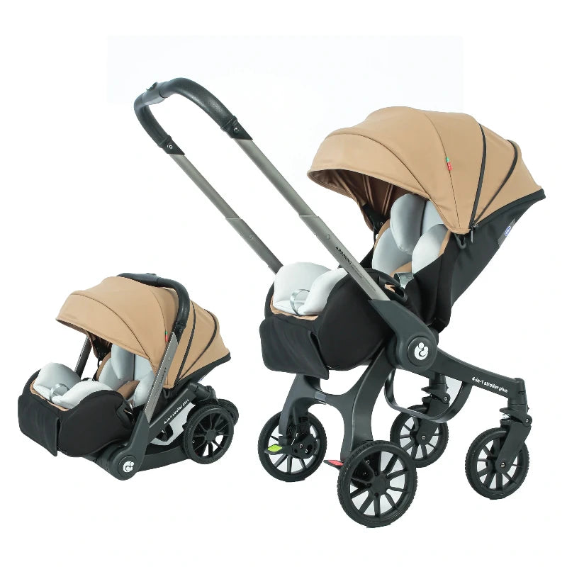 EU in Stock 4In1 Baby Stroller, Multifunctional Stroller Foldable with Car Seat Baby