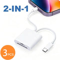 2 In 1 OTG Card Reader Type C Lightning to SD TF Memory Card