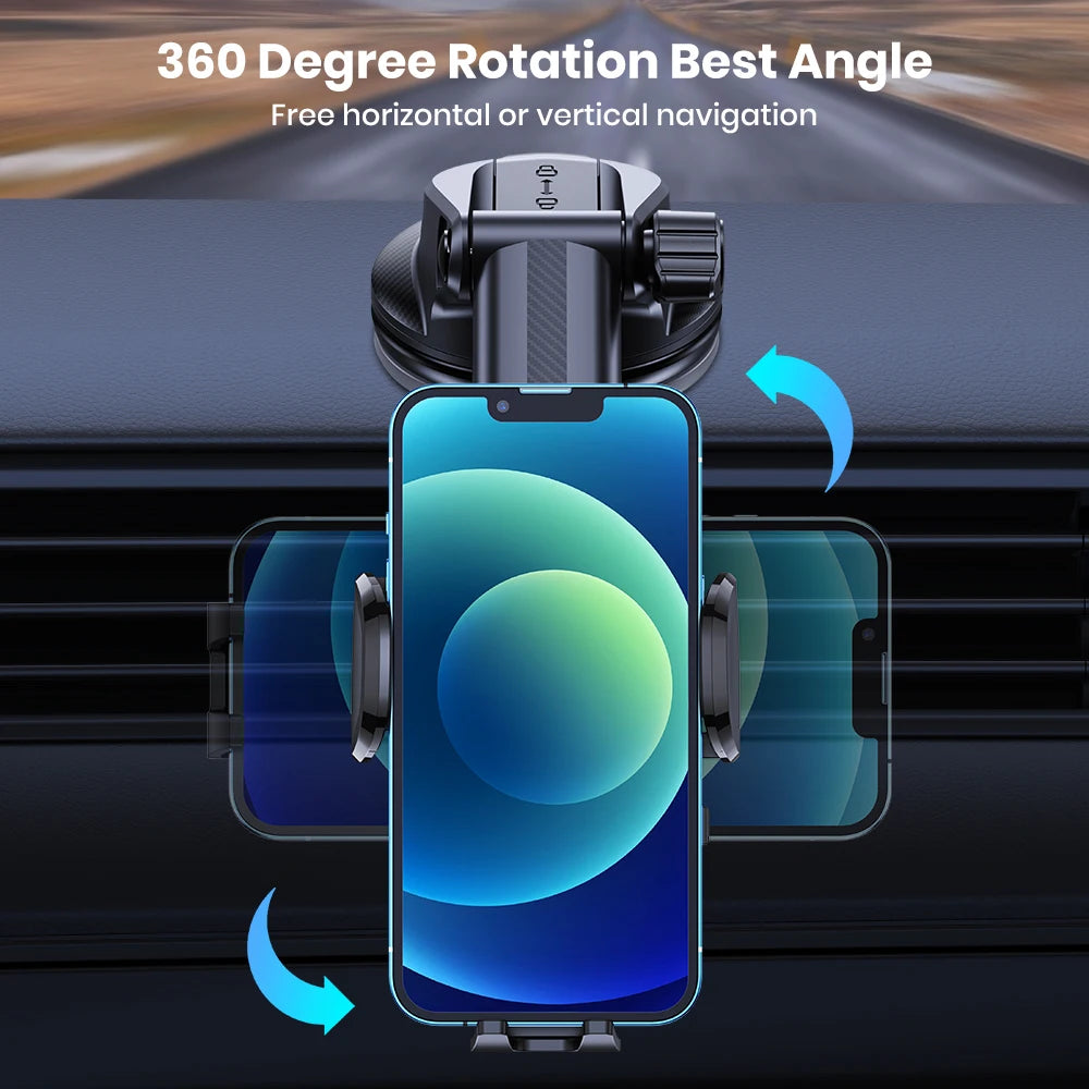 TOPK Car Phone Holder 2 in 1 Car Phone Mount for Car Dashboard/Windscreen