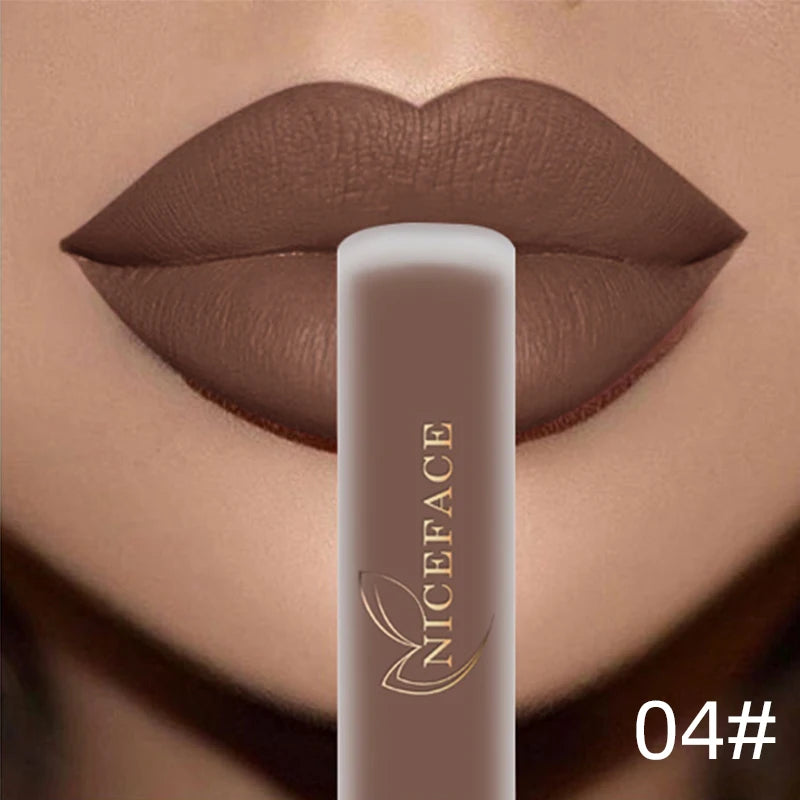 NICEFACE Nude Liquid Lipsticks Waterproof Velvet Matte Lip Gloss