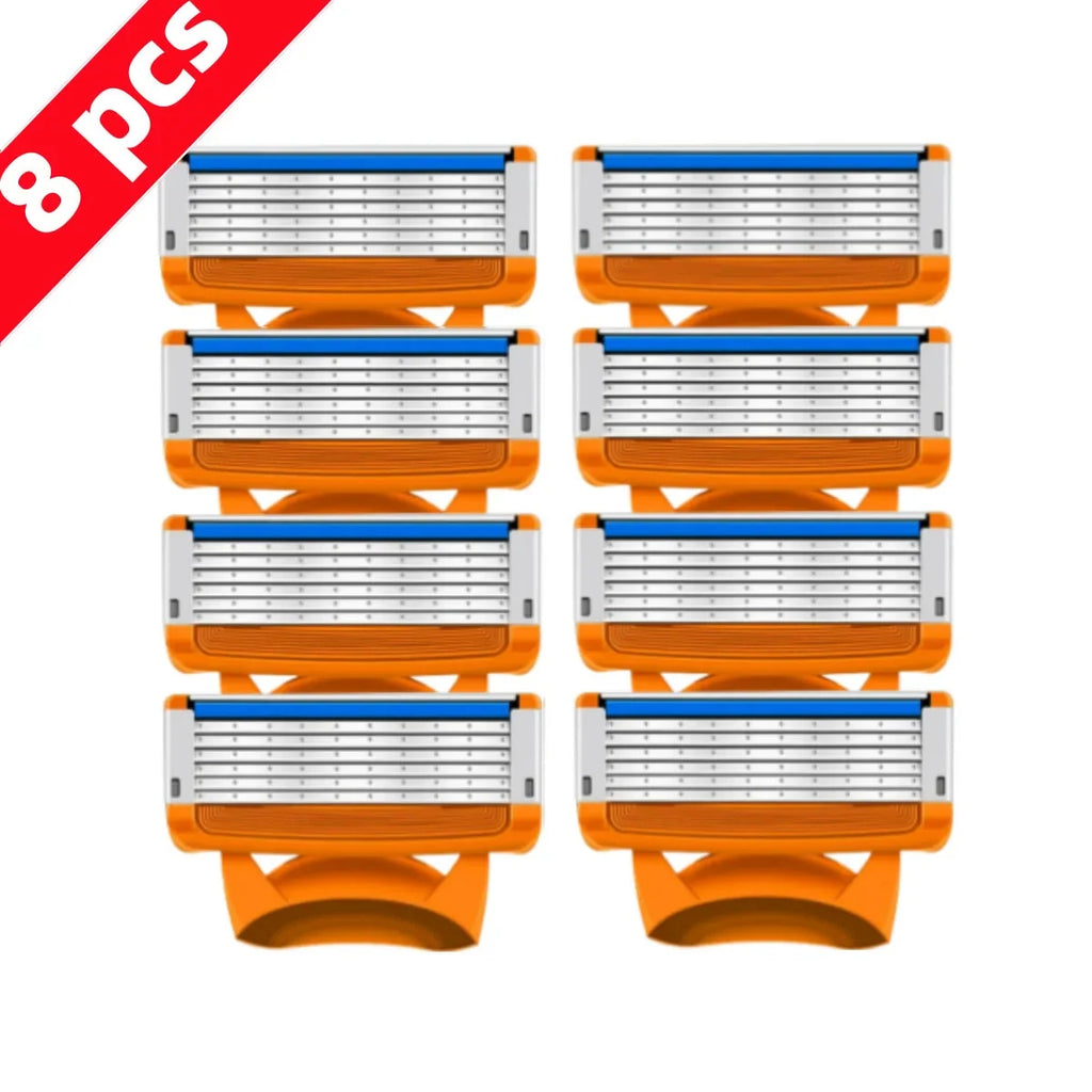 Manual Shaving For Men Replace Head Five Layer Blade Eight Comfortable Shaving Blades The Latest yellow No Skin Damage Uncharged