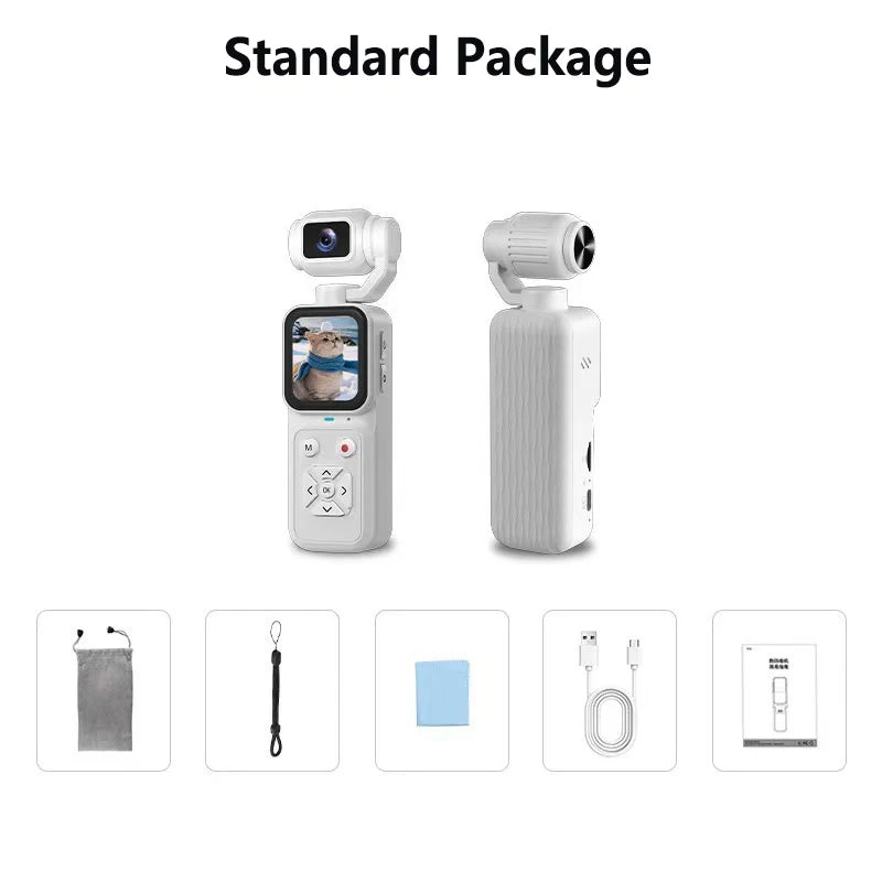 Lenovo Handheld Sports Camera 4K HD Motion Stabilization Pocket-Sized Portable for Vlogging Upload to Phone 32GB