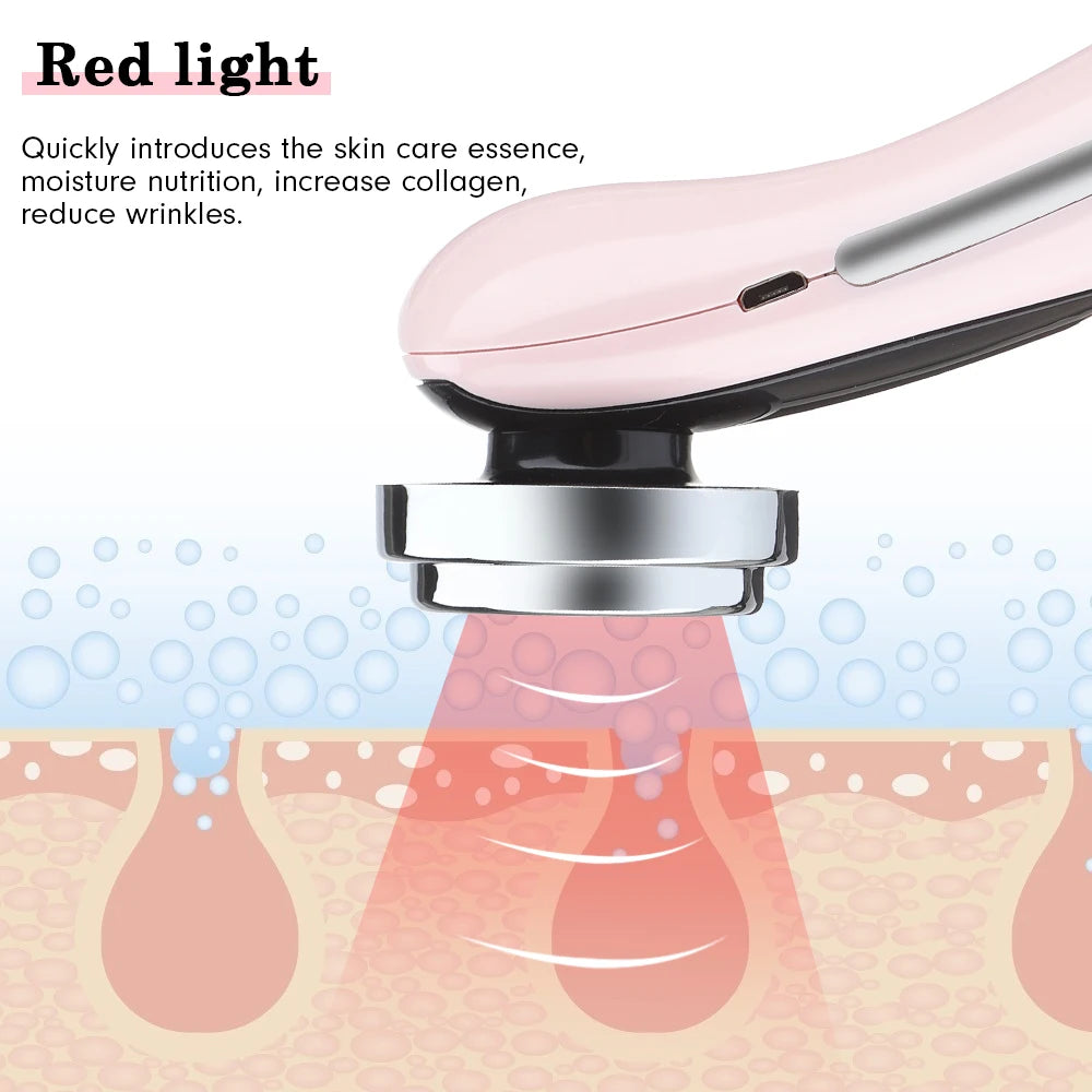 4 in1 Facial Massager Red Blue Light Therapy Vibration
