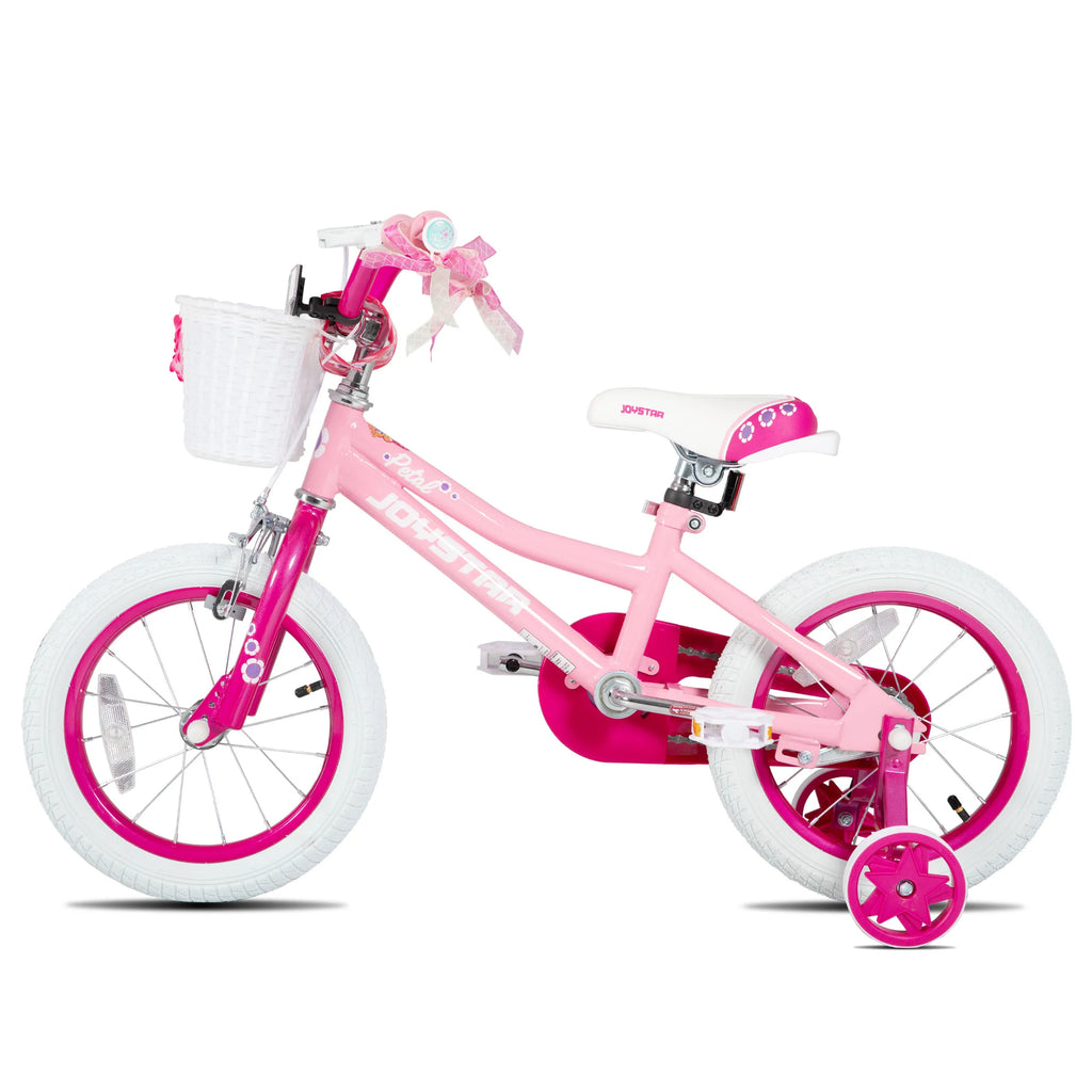 JOYSTAR Petal Girls Bike for Kids Ages 2-10 with Training Wheels Basket Streamers