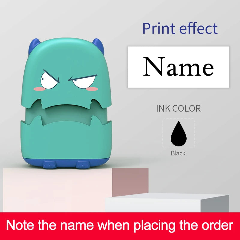Custom Cartoon Baby Name Stamp Kit - Reusable for Cotton