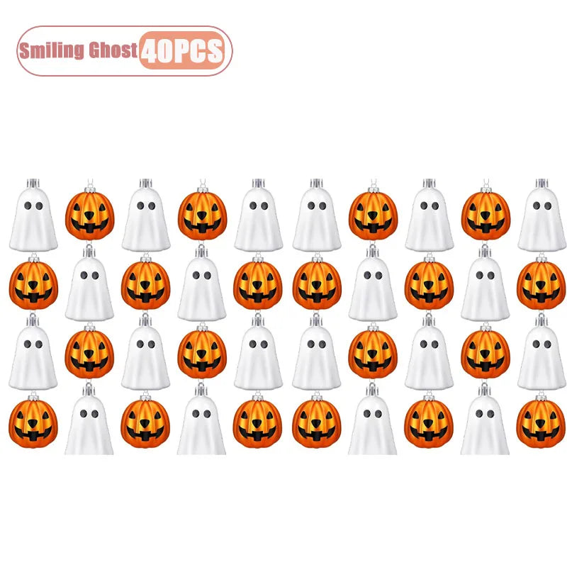 20-80pcs Halloween White Ghost Pumpkin Ball Hand