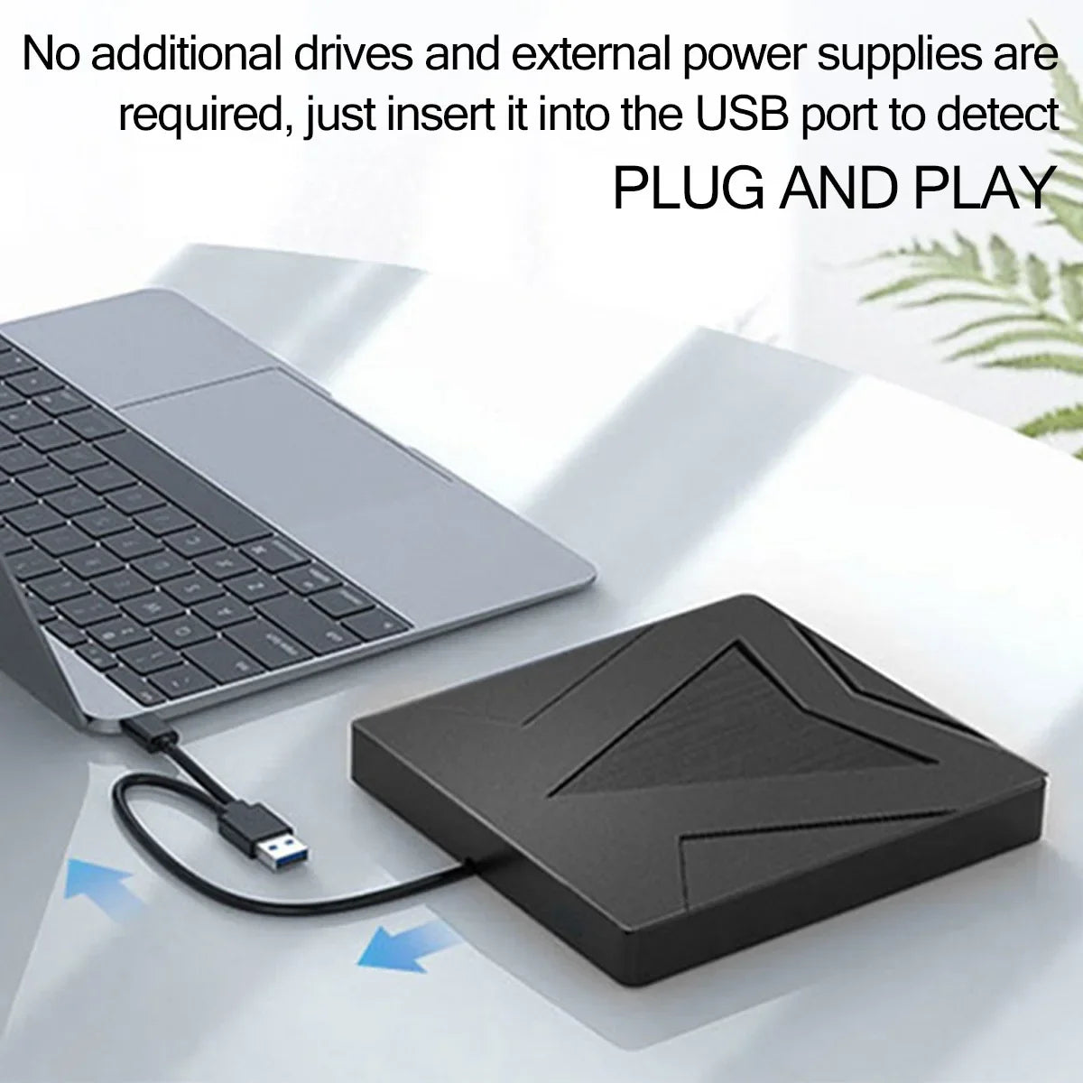Portable External CD/DVD Burner Writer Recorder USB 3.0+