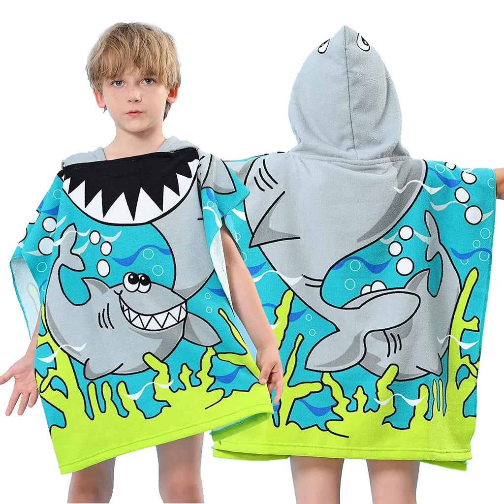 Cartoon Animals Hooded Beach Towel