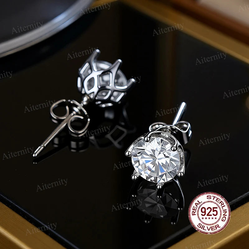 100% Earrings Moissanite for Women Pass Diamond