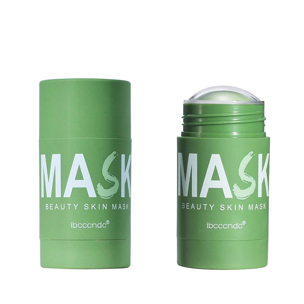 40g Face Clean Mask Green Tea Extract Cleansing Stick Deep Moisturizing Remove Blackhead Film Smear Refreshing Oil Control Mask
