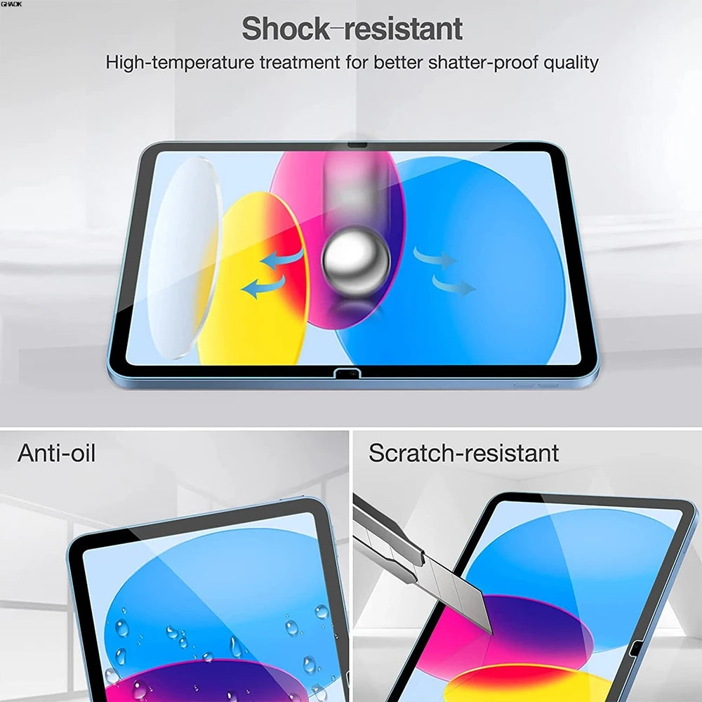 Tempered Glass Screen Protector For iPad A16 Air 13 11 5 4 M3 2025 10th Generation For iPad Pro 12.9 M4 M2 9th 7th Mini 6 7 Film