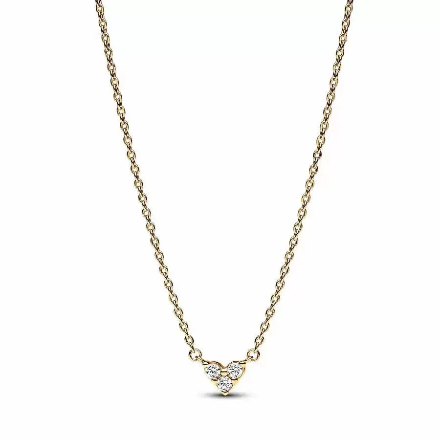 Fashionable Heart Pendant Necklace S925 Pure Silver Zircon