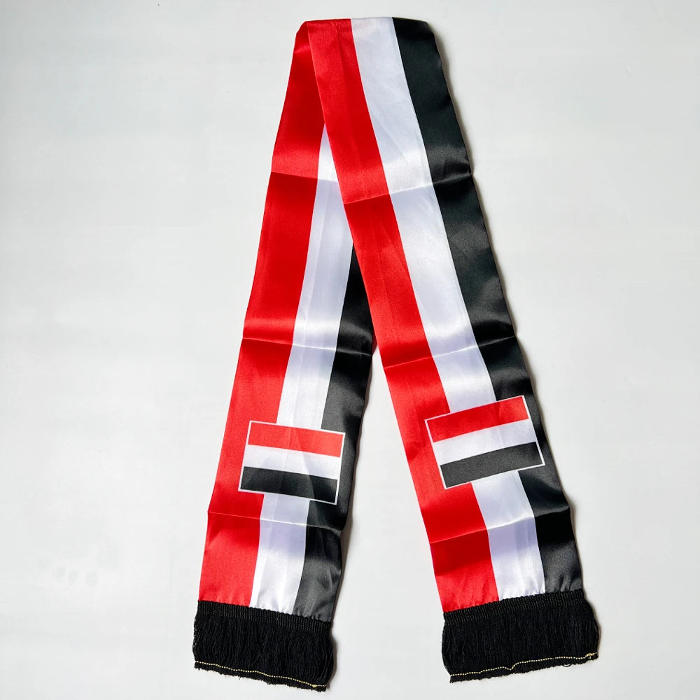 2026 USA MexicoNetherlands scarf flag  14x135cmDouble-sided Printed Satin Iraq  Haiti France scarf flag